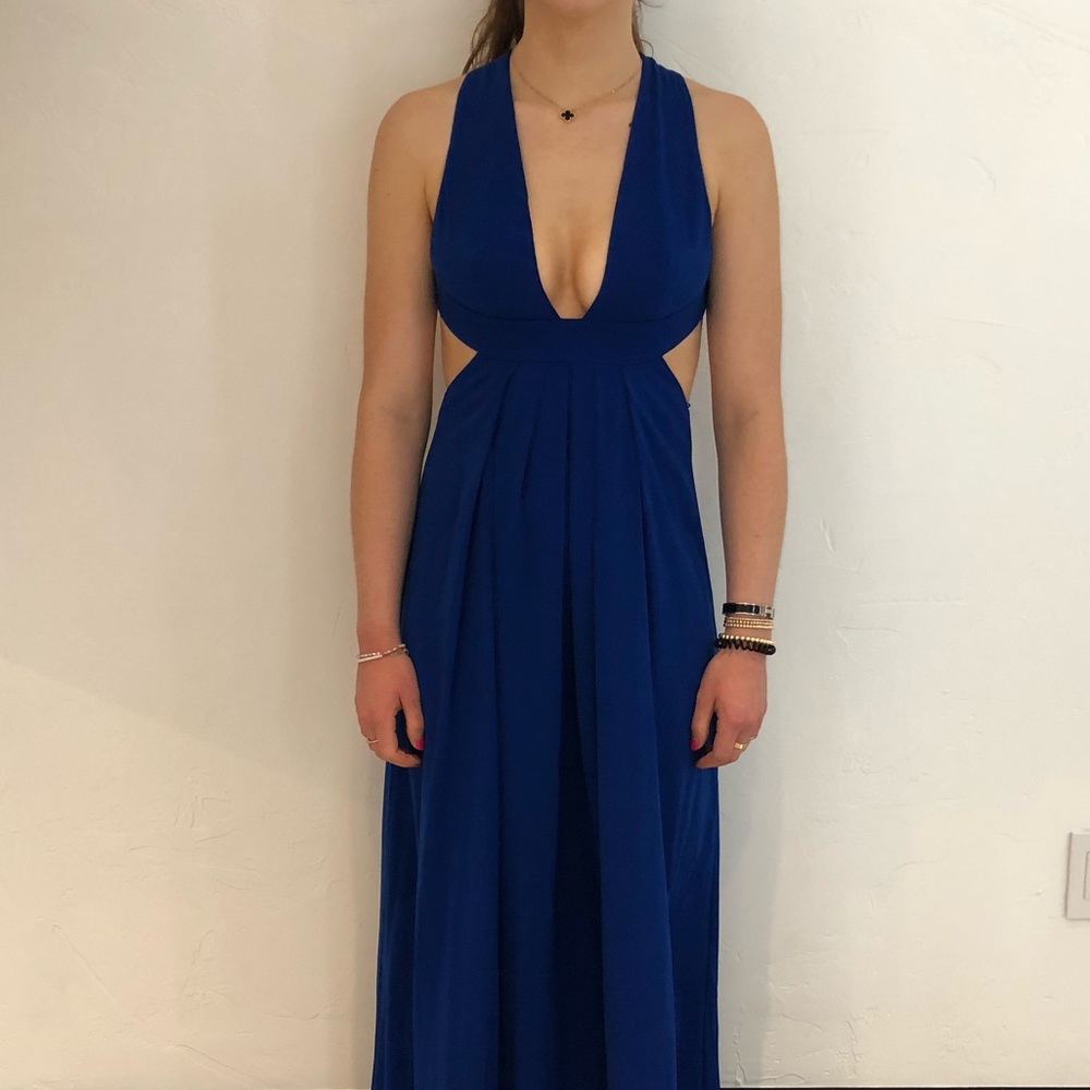 Jill Stuart V-neck Cutout Gown